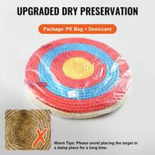 Archery Target, 3 Or 5 Layers 20" Arrow Target, Traditional Solid Straw Round Archery Target Shooting Bow, Hand-Made Arrows Target, Coloured Rope Target For Backyard Outdoor Hunting Shooting Practice - 3 20" - View 6