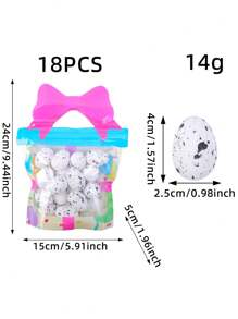 1 套/18 件，复活节经典彩色彩蛋礼品袋装饰，适合所有季节 DIY 户外装饰场景布置，自制花环手工艺品，完美的家居装饰，节日纪念品道具