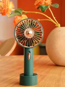 AOYI Mini Handheld Fan, Small Desk Fan With Base, Portable Personal Fan For Summer, 2 Speed Adjustable, 500mAh, USB Rechargeable Battery Fan For Students, Office Workers, Hand Fan For Travel, Home, Office, Lash Makeup, Study, Working - 彩色 - 查看 11