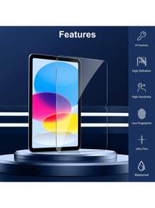 Yezodawee 2 Packs Screen Protector Compatible With Ipad 10th Generation 10.9 Inch (2022), [Face ID & Apple Pencil Compatible] , Ultra-Hard Tempered Glass Film, Anti-Scratch, Bubble Free, HD Clarity, Explosion-Proof, Anti-Fingerprint, Tablet Screen Protector, Compatible With Apple IPad Mini/Air/Pro Waterproof Shockproof Anti-Fall Anti-Fall Full Cover