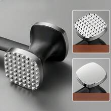 1PC Zinc Alloy Meat Tenderizer Double-Sided Meat Hammer, Steak Pork Chop Meat Hammer, Household Barbecue Marinated Meat Minced Meat Hammer Tendon Breaker, High Quality And Efficient, Multi-Functional Kitchen Tools
