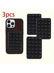 3 件双面硅胶吸盘手机支架，自拍支架 - 防滑粘性手机握把，免提多场景智能手机配件，便携式视频和平板电脑支架，无需电池