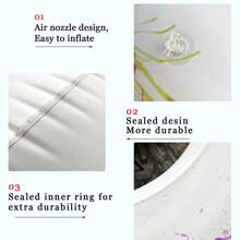 加厚墨水游泳圈充气舒适便捷充气游泳圈浮圈游泳圈沙滩玩具游泳圈水上浮排适合水上运动游泳