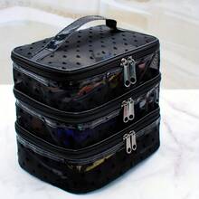 Cuore di pesca in rete nera a tre strati