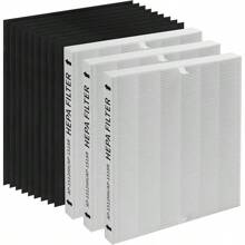 3-Pack AP-1512HH True HEPA Replacement Filter, Compatible With Coway AP-1512HH Mighty Purifier, Part# 3304899, With 9 Extra Carbon Filters