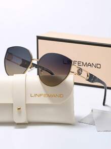 LINFEMAND LINFEMAND klassische Luxus Katzenaugen-Brille mit mehrfarbigem Rahmen, Unisex, Nylongläser, für Alltag, Party, Urlaubsgeschenk für Sommerstrand, Outdoor, Reise