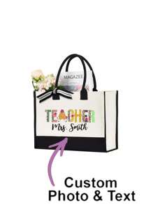 Personalized Teacher Bag, Customized Teacher Bag, Teacher Thank You Bag, Female Teacher Gift, Teacher Gift, Thank You Teacher Gift Bag, Nurse Gift, Nurse Tote Bag, Shoulder Tote Bag, Nurse Gift, Customized Nursing Bag, Nurse School Hand Bag, Bomina Style, College Style, Vacation Beach Summer Bag, Versatile, Large Capacity, Lightweight, Functional - Multicolor - View 12