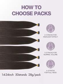 Nano Ring Beads Human Hair Extension Nature Black Micro Nano Rings Beads Hairpiece Straight Remy Human Hair 50 Strands Nano Tip Hair Extensions - S1B - View 5