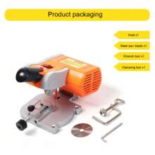 Mini Bench Cut-Off Saw Set, 7800 RPM High-Speed Blade, Adjustable Miter, Portable Precision Cutter For Metal, Wood & Plastic, 90W Power, Efficient - Orange - View 10