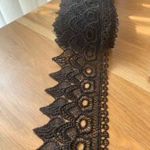 5 yardas de Adorno de encaje bordado de 9 cm de ancho, estilo vintage, recorte, tela bordada, aplicación, costura, artesanía, decoración de bodas, vestidos de novia, embellecimiento, regalo, decoración de fiesta