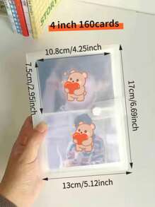 3/4/5/6/7 Inch Frosted Transparent Snap Button Photo Album, 80/160/200 Card Slots, Suitable For Storing Photos And Postcards