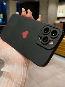 Heart Pattern Anti-Drop Black Soft Phone Case Compatible With IPhone 16/15 XR/7/8, IPhone 15 Pro Max/12 Pro Max/13 Pro Max/14 Pro Max, 13 14 11 12P 14P 11P 12P X XS XR 7 8P 7 8, Galaxy S24, A03s, A03 Core, A04, A12, A13, A14, A21s, A22, A23, A24, A32, A33, A34, A51, A52, A53, A54, A71, A72, A73, S20 FE, S21, S22, Redmi 9, Redmi 9A - Multicolor - View 3