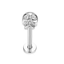 1pc Piercing Jewelry For Women Men 16G 6MM 8MM Helix Cartilage Conch Earring Stud Stainless Steel Internally Threaded Medusa Lip Monroe Ring Labret Nose Stud Set