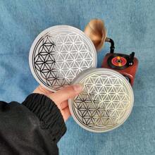 1PC 10CM Natural Crystal Selenite Slice Slab Sun Moon White Gypsum Charging Plate Cleansing Tree Of Life Energy Stone Meditation Divination Fengshui