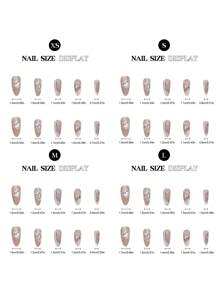 YADORNOS 10Pcs Glitter Pink Love Cat'S Eye French 3D Butterfly Rhinestone Handmade Acrylic Press On Nails Spring Summer Simple Sweet Cute Butterfly Rhinestone Decoration Short Coffin/Long Oval False Nails Full Cover Fake Nails With Jelly Glue And Nail File Back To School Valentine'S Day Wedding Bride Daily Wear Nail Supplies Nails Handmade Press On Nails - Pink - View 8
