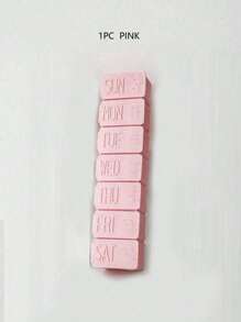 Portable Mini Medicine Storage Box, Transparent Lettered Medicine Box, Cute Random Color Weekly Travel Pill Case Organizer, Independent Compartment Case,Printed In Braille - Multicolor - View 9