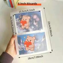 3/4/5/6/7 Inch Frosted Transparent Snap Button Photo Album, 80/160/200 Card Slots, Suitable For Storing Photos And Postcards