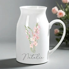 Personalized If I Were Flowers I'd We'd Pick You Mum Nanna Grandma Home Wild Flower Lavender Floral Ceramic Small Vase Jug Mug Birthday Gift Gift For Her, Nan, Nanny, Mum Gift, Mamma, Mother's Day Gift, Grandma Gift, Granny Gift, Mother Of Bride Gift, Mother Of Groom Gift, Auntie Gift, Godmother Gift, Multi-Functional, Ornamental, Anti-Mold, Reusable, Easy To Clean, Adorable, High-Quality, Cute, Modern, Custom, Personalized, Unique, Ideal Gifts For Him, Ideal Gifts For Kids, Bathroom, Home Graduation - Multicolor - View 7