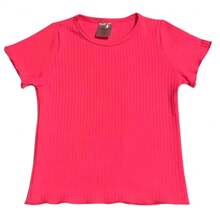 Summer Ribbed Set With FruFru For Girls - Pink - View 3