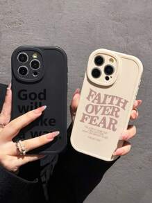3件裝基督教風格黑色/米色/粉色手機殼，相容 iPhone 與 Galaxy，手機保護殼，可愛手機殼，適用於 iPhone 15、16 Pro Max、16、14、15、16 Plus、Galaxy 手機殼 - 彩色 - 查看 3