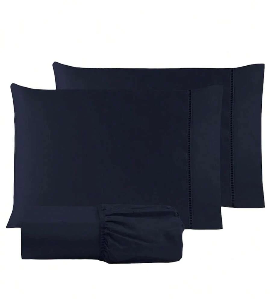 3-Piece King Size Sheet Set 400 Thread Count Extra Soft Micropercale - 黑色 - 查看 1
