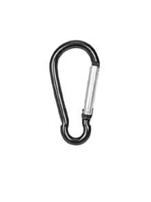5-1pc Outdoor Sports Multicolor Aluminum Alloy Safety Buckle Keychain Climbing Button Climbing Button Carabiner Camping Hiking Hook, Multi-Purpose Keychain Clips For Home, Camping, Hiking, Traveling Accessories, Multi-Color Optional, Accessories, Keyring Function(Black Gourd Shaped)