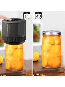 A Set Of Cordless Electric Mason Jar Vacuum Sealers - USB Rechargeable, Suitable For Wide Mouth And Regular Mouth Jars, For Food Storage And Fermentation, Canning Vacuum Sealer