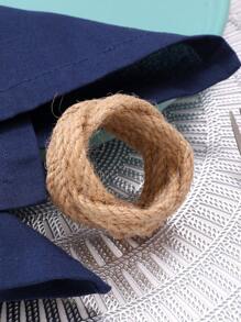 1/2/4/6 buah Cincin Serbet Makrame, Tempat Serbet Bahan Alami Gaya Boho, Cincin Serbet Gaya Rumah Pertanian Pedesaan - Unta - View 4