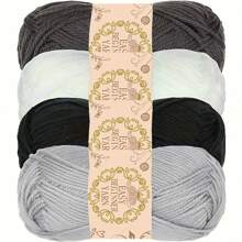 4pcs Soft & Comfy 100% Acrylic Yarn Skeins - 4 X 50g In Assorted Colors, Suitable For Knitting, Crocheting And Crafts, Finely Spun'
