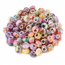 20 件 Y2K 风格大孔树脂珠 Panjia 设计 DIY 手链珠宝制作用品