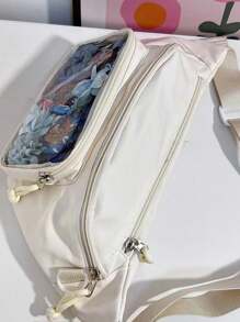 卡哇伊日式 Itabag 女学生胸包 Y2K 女士洛丽塔可爱斜挎包女孩透明 Itabag 钱包和手提包腰包 Ita 包单肩包