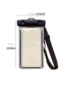 1/2个通用防水夜光手机袋，触屏游泳潜水手机壳，可用作水下相机手机壳，便携式旅行手机包，带可调节挂绳