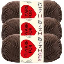 3pcs Soft & Comfortable 100% Acrylic Yarn Skeins - 3x 50g Assorted Colors, For Knitting, Crochet And Crafts, High Twist Spun