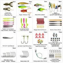 Fishing Lure Set 110pcs Fishing Bait Kit With Box Soft And Hard Bait Set Bass Lure Strong Attraction Of Fish Schools And Lure Bait Simulated Lure Set - White - View 6