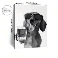 1 Pc Whiskey And A German Shepherd Poster Home Room Decor Wooden Framed Canvas Painting -  Thickness 2.25cm/0.9inch,Home Gift Decoration, Room Decoration Aesthetic, Wall Decoration Art, Perfect Gift, Autumn And Winter Wall Decoration, Living Room Decoration, Bedroom Decoration, Kitchen Decoration, Entry Decoration, Bathroom Decoration, Direct Wall Painting, High Quality Wall Painting Poster - Black - View 3
