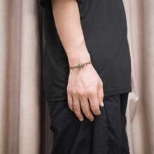 1pc Gold Ingot Bracelet Retro Ramadan Style Bracelet Ramadan Gift Bronze Bracelet Beautiful And Practical Details Highlight The Festive Charm, Convey Deep Feelings, Add A Special Memorial For Your Ramadan.