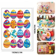 128pcs/8 Sheets Easter Egg Stickers - Cute Easter Eggs, Rabbits, Carrots Self-Adhesive Labels Stickers For Decorating Party Gifts, Easter Snacks, Gift Bags, Cards, Envelopes, Holiday Baskets