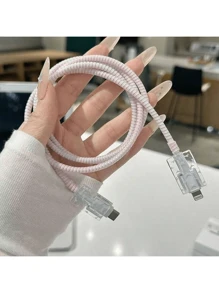 5 件粉色蝴蝶结/花朵/蝴蝶 Apple 18/20W 数据线保护壳，兼容 16/16 Pro Max/15/14/13/11 充电器头保护套，充电线防断软壳充电器保护套