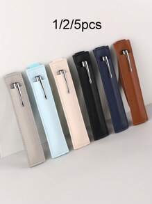 1/2/5 件套书装笔套、橡皮筋松紧带笔套、笔记本圆珠笔套带、松紧带笔套、家庭学校办公用品、返校用品、学校用品 - 彩色 - 查看 2