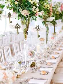 8/20/40 套金属吊坠复古万能钥匙飞钥匙吊坠+蜻蜓翅膀+1 卷线，DIY 珠宝展示，婚礼派对用品，室内外装饰，生日礼物，圣诞装饰，圣诞树吊坠，居家装饰，派对礼品，非常适合万圣节、圣诞节、情人节、露营、节日 - 彩色 - 查看 7