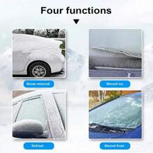 Pala de nieve multifunción para coche, herramienta de descongelación de parabrisas de invierno, raspador de hielo, herramientas de eliminación de nieve de vidrio, accesorios para automóvil, 2 uds. - 2 piezas - Ver 2