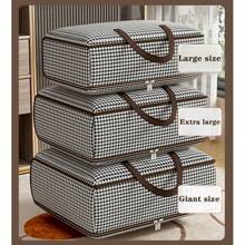 1 Túi đựng đồ di chuyển dạng lưới Thousand-Bird nâng cấp, Túi du lịch chống bụi và chống ẩm dày, Túi đựng đồ gia dụng đa năng dung tích lớn. - Chó săn đen trắng - Xem 12