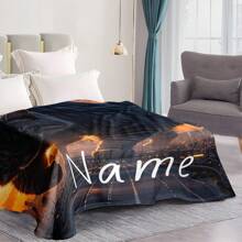 1PC Pet Cat Background Blanket, Personalized Name Blanket, Cozy Custom,Unique,Personalized Ideal Gifts For Him Her,Boyfriend,Girlfriend,Dad,Mom,Family,Friends,Pets For Anniversaries,For Valentine's Day,For Mother's Day,For Birthdays,For Children's Day,For Father's Day,For Weddings,For Graduation,For Christmass,For Housewarming Sofa,Bed,Car,Bedroom,Living Room