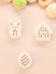 1pc/3pcs Easter Clay Cutters, Polymer Clay Cutters, Rabbit Clay Earring Cutters, Egg Clay Cutter Set, Polymer Clay Earring For Earring Making, Jewelry Making Kits