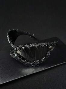 CASHEW FLOWER SKULL 1pc Oversized Skull & Toxic Liquid Drip Resin Mask, Costume Cosplay Ski Goggles, Asymmetrical Unisex Retro Bohemian Elegant Party Metal Decorative Glasses, Thick Vintage Gothic Style Accessories