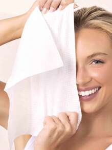 Zepirrcl 25/50/100 片 10.2 英寸 X11.8 英寸一次性洗脸巾，厚实柔软的洁面巾，干湿两用，不起毛，便携旅行，日常护肤，家居清洁，卸妆，学校，返校，旅行，旅行必需品，家居必需品，毛巾，护肤 - 綠色 - 查看 4