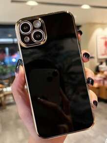 Electroplated Minimalist Phone Case Compatible With Apple