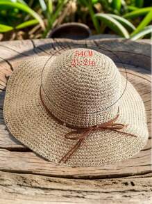 个性化刺绣草帽、单身派对帽、定制草帽、定制沙滩帽、草编手提包、刺绣帽子、定制草帽、个性化蜜月软边太阳帽、定制沙滩帽、印有名字的沙滩帽、未来夫人帽、沙滩草帽 - 彩色 - 查看 5