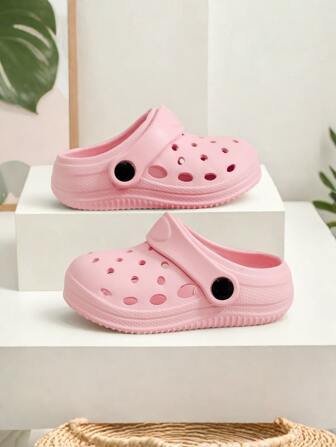 时尚男童纯色木屐 - 透气、防滑、舒适凉鞋，适合室内、室外、泳池、海滩和水上乐园 - 易于穿着、可调节肩带、外底