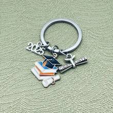 1pc Cute Enamel Doctor Hat Key Chain, 2025 Men's Graduation Ceremony Accessory, Commemorative Gift Backpack For School - Multicolor - View 1